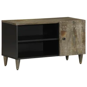 Mueble de TV madera maciza de mango gris claro 80x31,5x46 cm de , Almacenamiento para CD y DVD - Ref: Foro24-4017807, Precio:...