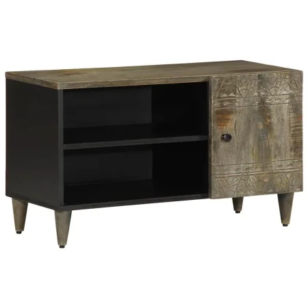 Mueble de TV madera maciza de mango gris claro 80x31,5x46 cm de , Almacenamiento para CD y DVD - Ref: Foro24-4017807, Precio:...