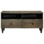 Mesa de centro madera maciza de mango gris claro 80x54x40 cm de , Mesas de centro - Ref: Foro24-4017805, Precio: 131,51 €, De...