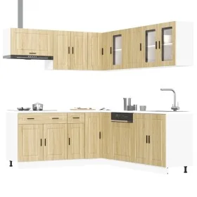 Mueble cocina Porto roble sonoma 11 pzas madera contrachapada de , Armarios de cocina - Ref: Foro24-3314934, Precio: 707,41 €...