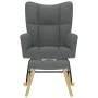 Sillón mecedora con taburete tela gris oscuro de , Mecedoras - Ref: Foro24-4016801, Precio: 140,89 €, Descuento: %