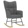 Sillón mecedora con taburete tela gris oscuro de , Mecedoras - Ref: Foro24-4016801, Precio: 140,89 €, Descuento: %