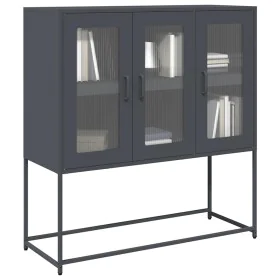 Aparador de acero laminado en frío antracita 100,5x39x107 cm by , Sideboards - Ref: Foro24-853406, Price: 133,68 €, Discount: %