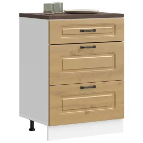 Mueble bajo de cocina Kalmar roble artesanal madera ingeniería de , Armarios de cocina - Ref: Foro24-854288, Precio: 109,52 €...
