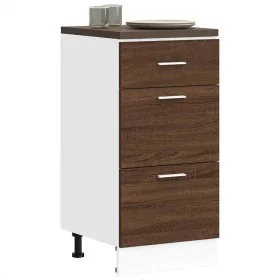 Armario bajo de roble marrón 40x46x81,5 cm madera de ingeniería de , Armarios de cocina - Ref: Foro24-854217, Precio: 91,71 €...