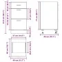 Armario bajo de roble marrón 40x46x81,5 cm madera de ingeniería de , Armarios de cocina - Ref: Foro24-854217, Precio: 91,71 €...