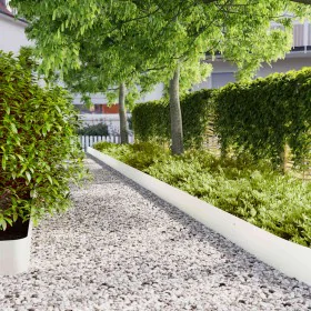 Bordes para césped 30 uds acero laminado frío blanco 20x103 cm by , Garden edging and edging - Ref: Foro24-860161, Price: 142...