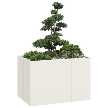 Jardinera acero blanco 120x80x80 cm de , Maceteros y jardineras - Ref: Foro24-860788, Precio: 113,45 €, Descuento: %