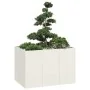Jardinera acero blanco 120x80x80 cm de , Maceteros y jardineras - Ref: Foro24-860788, Precio: 113,45 €, Descuento: %
