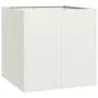Jardinera acero blanco 80x80x80 cm de , Maceteros y jardineras - Ref: Foro24-860781, Precio: 124,22 €, Descuento: %