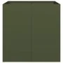Jardinera acero verde oliva 80x80x80 cm de , Maceteros y jardineras - Ref: Foro24-860783, Precio: 125,80 €, Descuento: %