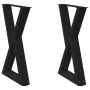 Patas para mesa de comedor 2 uds acero negro 50x(72-73,3) cm de , Patas para mesas - Ref: Foro24-4012716, Precio: 99,39 €, De...