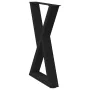 Patas para mesa de comedor 2 uds acero negro 50x(72-73,3) cm de , Patas para mesas - Ref: Foro24-4012716, Precio: 99,39 €, De...