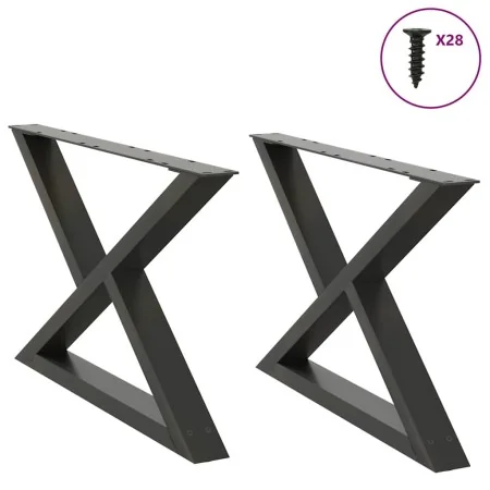 Patas para mesa de centro 2 uds acero antracita 70x(42-43,3) cm de , Patas para mesas - Ref: Foro24-4012714, Precio: 84,52 €,...