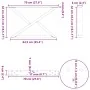 Patas para mesa de centro 2 uds acero antracita 70x(42-43,3) cm de , Patas para mesas - Ref: Foro24-4012714, Precio: 84,52 €,...