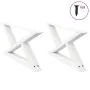 Patas para mesa de centro 2unidades acero blanco 70x(30-31,3)cm de , Patas para mesas - Ref: Foro24-4012693, Precio: 78,66 €,...