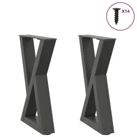 Patas de mesa centro 2uds acero antracita 38x(42-43,3) cm by , Table legs - Ref: Foro24-4012702, Price: 70,02 €, Discount: %