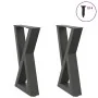 Patas de mesa centro 2uds acero antracita 38x(42-43,3) cm de , Patas para mesas - Ref: Foro24-4012702, Precio: 70,02 €, Descu...