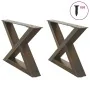 Patas para mesa centro 2 uds acero natural 60x(30-31,3)cm acero de , Patas para mesas - Ref: Foro24-4012691, Precio: 73,43 €,...