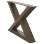 Patas para mesa centro 2 uds acero natural 60x(30-31,3)cm acero de , Patas para mesas - Ref: Foro24-4012691, Precio: 73,43 €,...