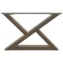 Patas para mesa centro 2 uds acero natural 60x(30-31,3)cm acero de , Patas para mesas - Ref: Foro24-4012691, Precio: 73,43 €,...