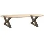 Patas para mesa centro 2 uds acero natural 60x(30-31,3)cm acero de , Patas para mesas - Ref: Foro24-4012691, Precio: 73,43 €,...