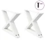 Patas para mesa de centro 2unidades acero blanco 50x(30-31,3)cm de , Patas para mesas - Ref: Foro24-4012685, Precio: 68,59 €,...