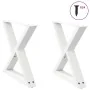 Patas para mesa de centro 2 uds acero blanco 60x(42-43,3) cm de , Patas para mesas - Ref: Foro24-4012709, Precio: 82,98 €, De...