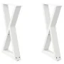 Patas de mesa de comedor 2 uds acero blanco 60x(72-73,3) cm de , Patas para mesas - Ref: Foro24-4012721, Precio: 109,17 €, De...