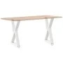 Patas de mesa de comedor 2 uds acero blanco 60x(72-73,3) cm de , Patas para mesas - Ref: Foro24-4012721, Precio: 109,17 €, De...