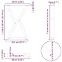 Patas de mesa de comedor 2 uds acero blanco 60x(72-73,3) cm de , Patas para mesas - Ref: Foro24-4012721, Precio: 109,17 €, De...