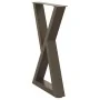 Patas para mesa de comedor 2 uds acero natural 60x(72-73,3) cm de , Patas para mesas - Ref: Foro24-4012723, Precio: 104,69 €,...
