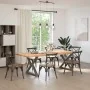 Patas para mesa de comedor 2 uds acero natural 90x(72-73,3) cm de , Patas para mesas - Ref: Foro24-4012735, Precio: 129,77 €,...