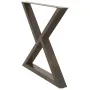 Patas para mesa de comedor 2 uds acero natural 90x(72-73,3) cm de , Patas para mesas - Ref: Foro24-4012735, Precio: 129,77 €,...