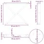 Patas para mesa de comedor 2 uds acero natural 90x(72-73,3) cm de , Patas para mesas - Ref: Foro24-4012735, Precio: 129,77 €,...