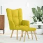 Sillón de relax con taburete tela amarillo clara de , Sillones - Ref: Foro24-4016787, Precio: 125,28 €, Descuento: %