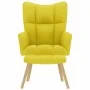 Sillón de relax con taburete tela amarillo clara de , Sillones - Ref: Foro24-4016787, Precio: 125,28 €, Descuento: %