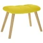 Sillón de relax con taburete tela amarillo clara de , Sillones - Ref: Foro24-4016787, Precio: 125,28 €, Descuento: %