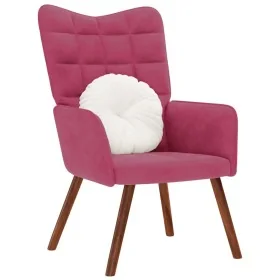 Sillón de relax de terciopelo rojo vino tinto de , Sillones - Ref: Foro24-4016815, Precio: 103,72 €, Descuento: %