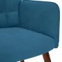 Sillón de relax de terciopelo azul de , Sillones - Ref: Foro24-4016820, Precio: 102,22 €, Descuento: %