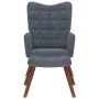 Sillón de relax con reposapiés terciopelo gris oscuro de , Sillones - Ref: Foro24-4016822, Precio: 121,70 €, Descuento: %