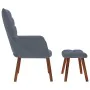 Sillón de relax con reposapiés terciopelo gris oscuro de , Sillones - Ref: Foro24-4016822, Precio: 121,70 €, Descuento: %