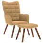 Sillón de relax con reposapiés terciopelo marrón de , Sillones - Ref: Foro24-4016829, Precio: 121,44 €, Descuento: %