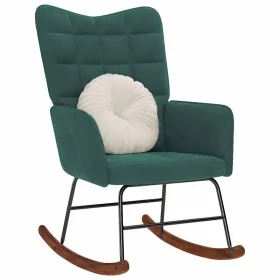 Silla mecedora de terciopelo verde oscuro de , Mecedoras - Ref: Foro24-4016834, Precio: 105,52 €, Descuento: %