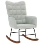 Mecedora con taburete de terciopelo gris claro de , Mecedoras - Ref: Foro24-4016843, Precio: 139,04 €, Descuento: %