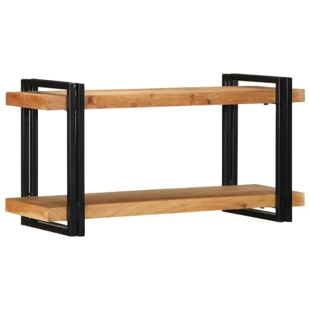 Estante de pared madera maciza de acacia 90x33x45 cm de , Almacenamiento para CD y DVD - Ref: Foro24-4017487, Precio: 86,74 €...