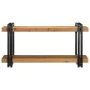 Estante de pared madera maciza de acacia 90x33x45 cm de , Almacenamiento para CD y DVD - Ref: Foro24-4017487, Precio: 86,74 €...