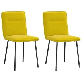 Sillas de comedor 2 unidades terciopelo amarillo by , dining chairs - Ref: Foro24-4101216, Price: 85,97 €, Discount: %