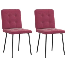 Sillas de comedor 2 unidades terciopelo rojo tinto by , dining chairs - Ref: Foro24-4101062, Price: 82,22 €, Discount: %