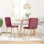 Sillas de comedor 2 unidades tela rojo tinto de , Sillas de comedor - Ref: Foro24-4101223, Precio: 104,31 €, Descuento: %
